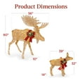 thumbnail image 7 of Best Choice Products 5ft 2-Piece Moose Family Lighted Christmas Yard Decor Set w/ 370 LED Lights, Zip Ties - Gold, 7 of 7