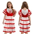thumbnail image 1 of RUNQHUI Robe de Festival pour Filles Robe Flamenco Espagnole à Franges Jupe Maxi Lyrique à Volants Blanc 8, 1 of 6