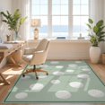 thumbnail image 3 of Design&I 9'x12' Washable Area Rug Ball Sport Motif With Scattered Dimple And Pinstripe Edge Trim Golf Flowing for Dining Room, Basement, Large Office, Snag-Free, 3 of 7