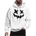 thumbnail image 2 of Sudadera con capucha de Halloween para hombre, informal, de moda, con cuello redondo, estampado, manga larga, blusa de poliéster, 2 of 5