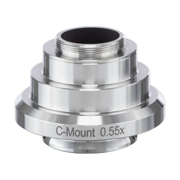 AmScope 0.55X Stainless Steel C-mount Camera Adapter for Leica Microscopes New