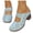 Sky Blue, variant on Clogs for Women Closed Toe Chunky Heels Mules Cutout Hollow Slip on Slides Loafer Shoes Arch Support Summer Heeled Sandals Beige 6.5