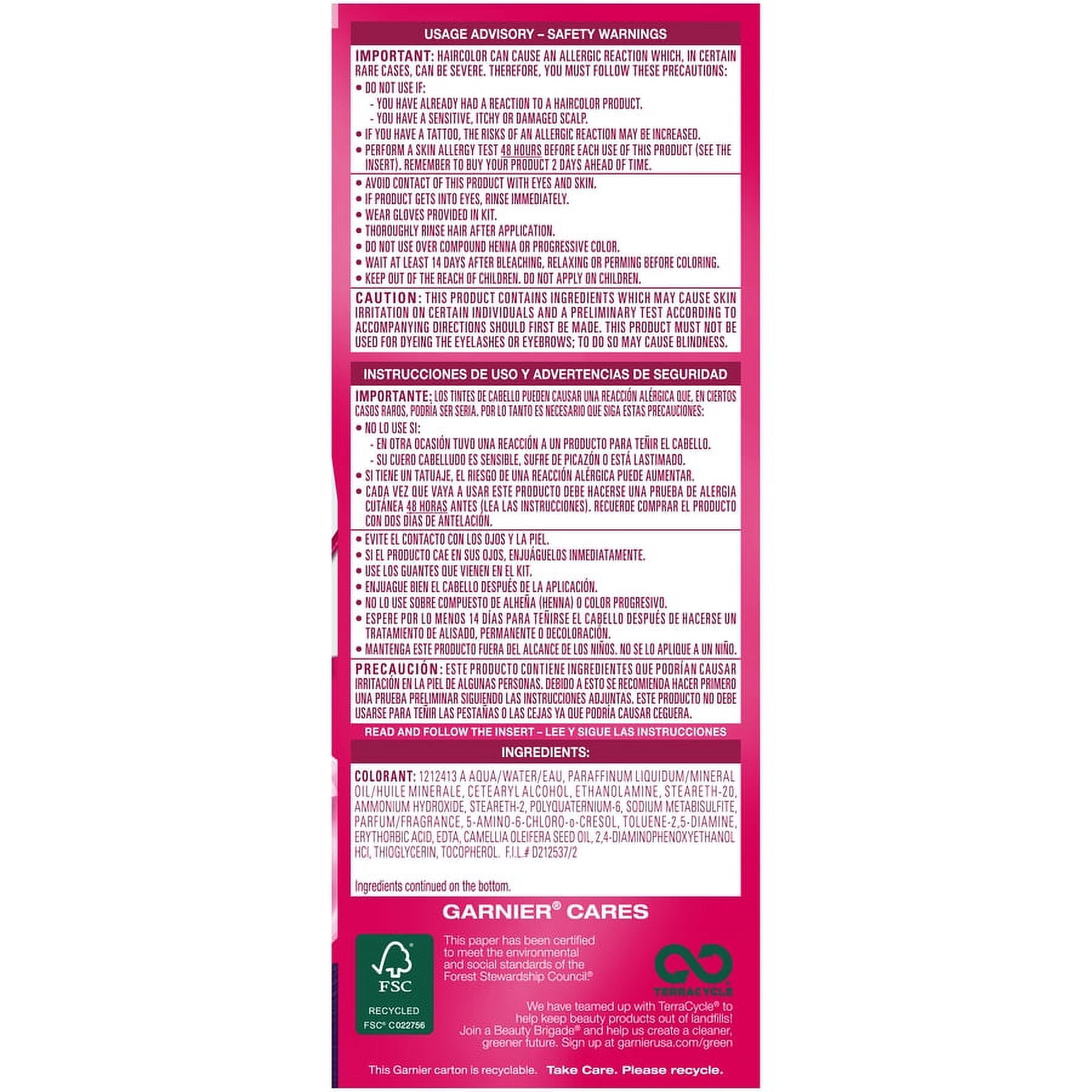 Garnier Color Sensation Hair Color Cream, 5.21 Grape Expectations Intense Purple