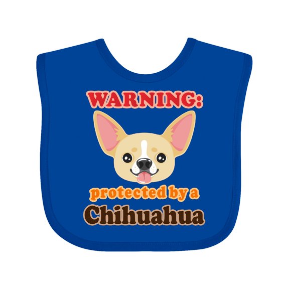 Inktastic Protected by a Chihuahua Boys or Girls Baby Bib