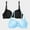 Azure Blue/Black Hue, variant on Women's Maximum Cleavage Underwire Push Up Bra