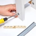 thumbnail image 2 of KAKOWELY hinge hardware accessory 2 Pairs Door Pivot Hinges Copper Rotation Hidden Hinge Door Concealing Hinges Wood Door Window 360 Degree Shaft For Home Door Cabinets, 2 of 4