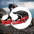 thumbnail image 6 of Tnarru Full Face Bike Helmet Adjustable Cycling Helmet for Skateboard Biker Skating Black Red, 6 of 10