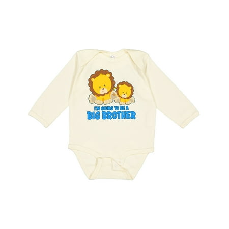 

Inktastic I m Going to Be a Big Brother with Lions Gift Baby Boy Long Sleeve Bodysuit