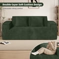 thumbnail image 5 of Hawsaiy 75" Corduroy Loveseat Sofa with Wide Armrests & Removable Pillows, No Assembly Foam Couch, Vacuum Packed, High-Density Support,Green, 5 of 12