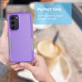 thumbnail image 5 of For Samsung Galaxy S23,S23 Ultra 5G Case ,Sturdy Phone Case for Galaxy S23 5G 6.1 inch ,Takfox Shockproof Protection Heavy Duty Armor Hard Plastic & Rubber Rugged Bumper 2-in-1 Case Cover,Purple, 5 of 6