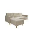 thumbnail image 5 of DHP Hartford Storage Reversible Sectional Futon with Chaise, Tan Chenille, 5 of 9