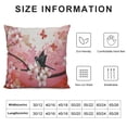 thumbnail image 5 of BANET Throw Pillow Cushion Cover, Japanese Cherry Branches Over The with Mountain Reflection Hill Season Image, Decorative Square Accent Pillow Case 18x18in, 5 of 5