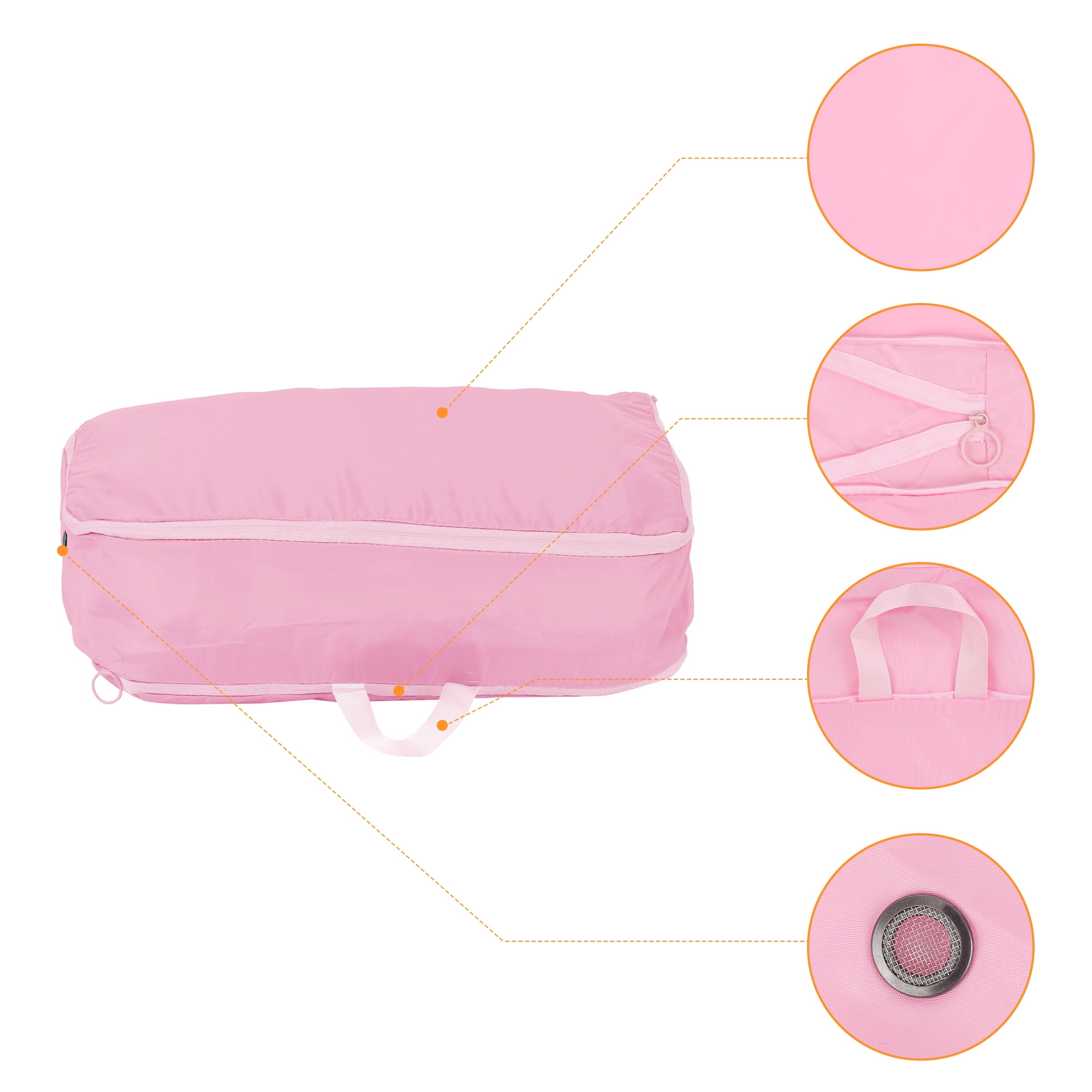 Unique Bargains 1 Pack Clothes Storage Bags Moving Bags Pink 15.5*12*7in