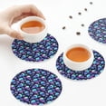 thumbnail image 5 of Kdxio Skull flower tie dye Funny Coasters,4 Pcs Leather Coasters,Housewarming Gifts,Protect Furniture from Water Marks Scratch and Damage, 5 of 6