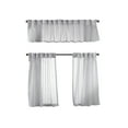 thumbnail image 6 of 3S Brother's Sheer Curtains Kitchen Valance Set of 3 Hanging Rod Pocket Window Valance Treatments Decorative Valances Tiers Café Curtains ( Cream 50"x14"Valance - 24"x30"Tiers), 6 of 6