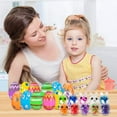 thumbnail image 6 of JHEHF Easter Eggs with Toys 12pcs Filled Easter Eggs Cute Colorful Fillable Eggs Easter Basket Stuffers and Gifts Party Supplies Decor Easter Gift, 6 of 9
