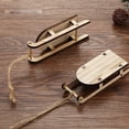 thumbnail image 6 of Raindrops Mini Wood Sleds Christmas Sled Ornaments Classic Holiday Style Beige 10Pcs 4.9X2.0X1.0in, 6 of 7