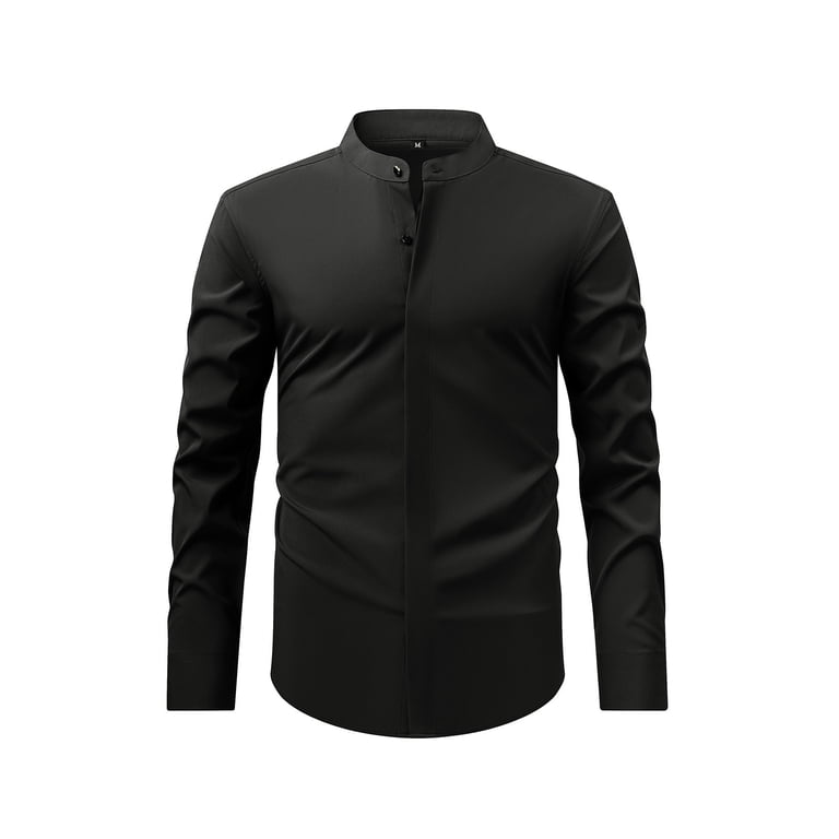 Dovford Men's Long Sleeve Dress Shirt Fitted Wrinkle-Free Casual Business  Button Up Shirts - Walmart.com