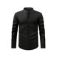 thumbnail image 1 of pstuiky camisas de manga larga para hombre, Camisa de negocios tipo cárdigan con cuello alto liso a la moda para hombre con botones tops de invierno para hombre s, 1 of 6