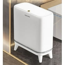 Joybos Bathroom Trash Can with Lid, High Leg Plastic Garbage Bins with Press Top Lid, Kitchen Trash Can, 3.2 Gallon