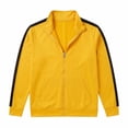 thumbnail image 3 of ZGRBOU Men's Track Jacket Side Striped Long Sleeve Jogging Sweat Casual Zip Up Stand Collar Athletic Top with Pockets, 3 of 5