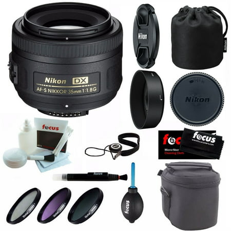 Nikon 35mm F/1.8G AF-S DX Nikkor Len with Deluxe Accessory (Best Overall Lens For Nikon)