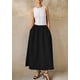 thumbnail image 4 of Vestido Maxi PRETTYGARDEN sin mangas con patchwork fluido en negro y blanco, talla L, 4 of 8