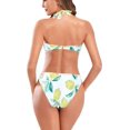 thumbnail image 2 of Trajes de baño Bandeau con Tirantes y Tirantes de Bikini con Abertura en el Frente y Anillo para Mujer Limón XL Limón XL Xishao ropa, 2 of 2
