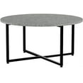 thumbnail image 2 of Household Essentials Round Coffee Table, Faux Slate, 2 of 4