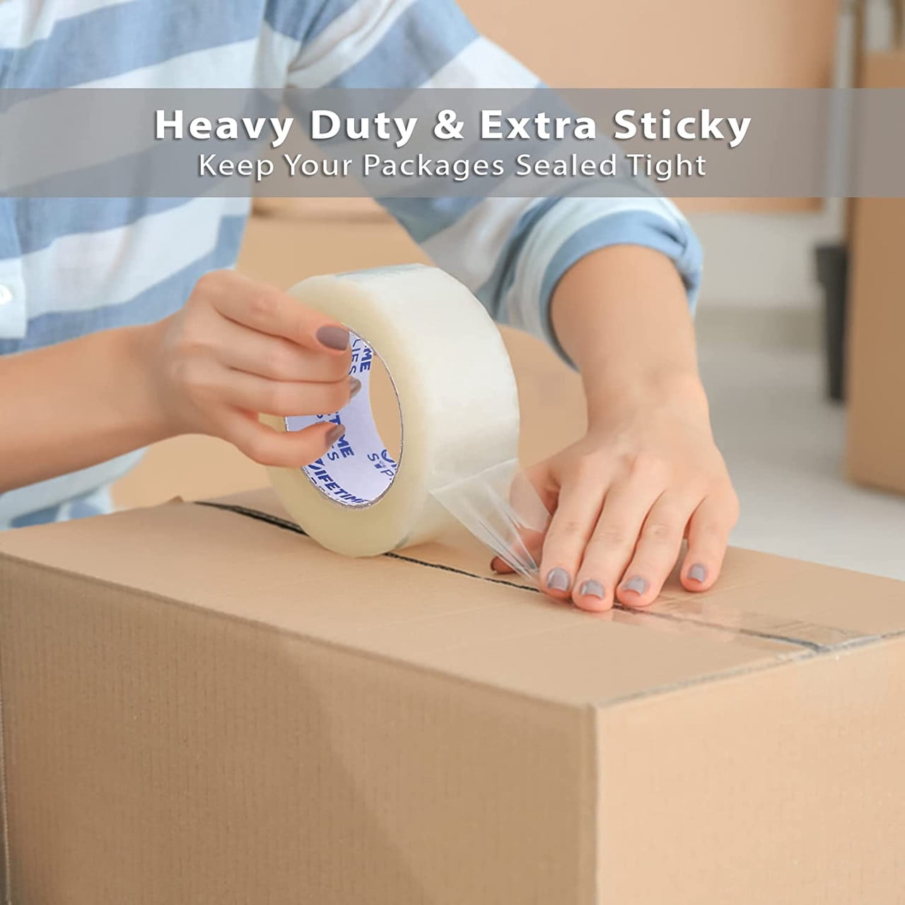 36 Rolls  Carton Sealing Packing Tape Box Shipping 2 x 110 / 65 yd 2.2 mil