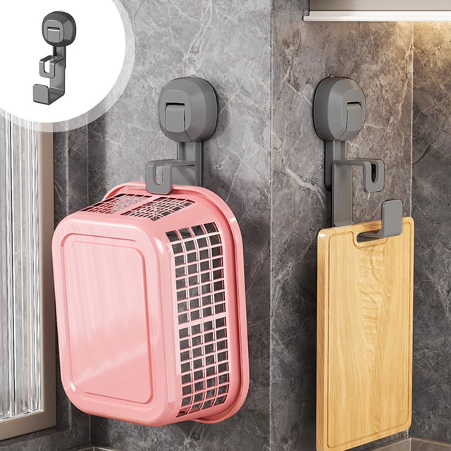 TIMIFIS Hooks for Hanging Bathroom Shower Suction Cup Hook Solid Color Hook Good for Storage Strong Load Bearing Capacity Detachable Suitable for Kitchen Toilet Bedroom Suction Cup Hook