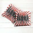 thumbnail image 2 of Ambesonne Japanese Throw Pillow Cover 2 Pack, Samurai Ninja Retro, 20", Red Black, 2 of 6