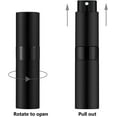 thumbnail image 5 of 8ml Portable Mini Perfume Atomizer, Refillable Empty Small Spray Bottle for Travel, Twist Tpye Pocket Cologne Sprayer (Matte Black), 5 of 5