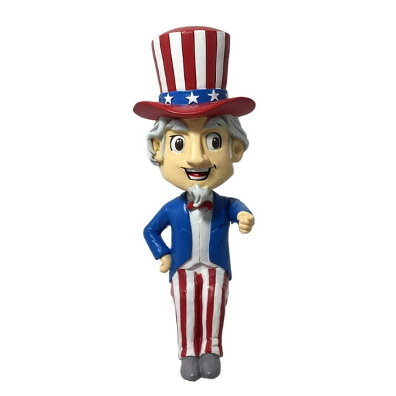 Uncle Sam Mantle Mates Sitting Patriotic United States USA Bobblehead