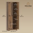 thumbnail image 3 of HOMCOM Armoire de Garde-Manger Style Ferme 67 Pouces, Armoire de Rangement Haute, Brun, 3 of 10