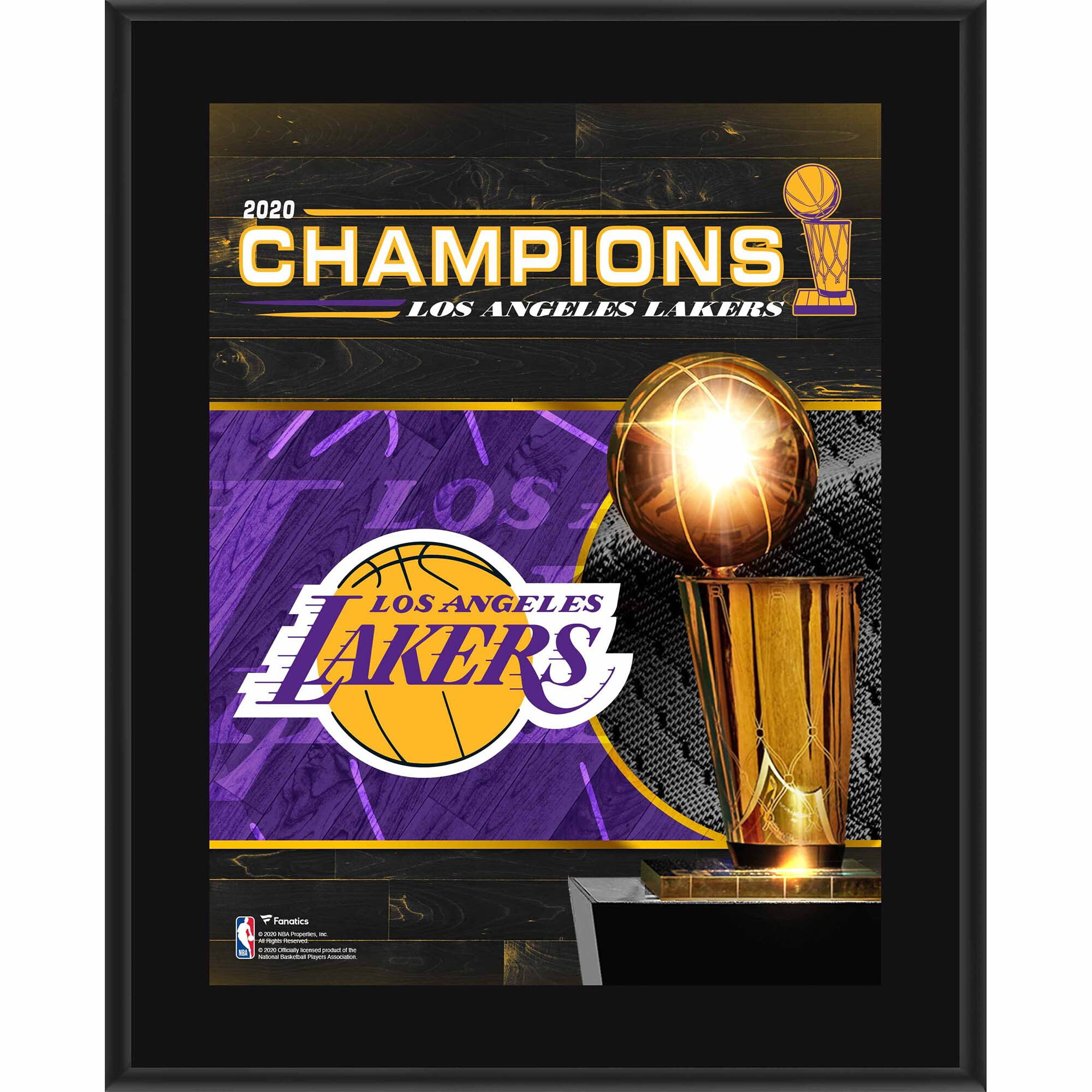Los Angeles Lakers 17x NBA Finals Champions 12 Replica Larry O'Brien  Trophy with Sublimated Plate
