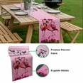 thumbnail image 5 of Valentine's Day Table Runner - 120 Inch Long, Kitchen Dining Table Runner Dresser Scarves, Flamingos Roses Love Romance Ombre Pink Farmhouse Decor for Coffee Tables Wedding Party Banquet, 5 of 8