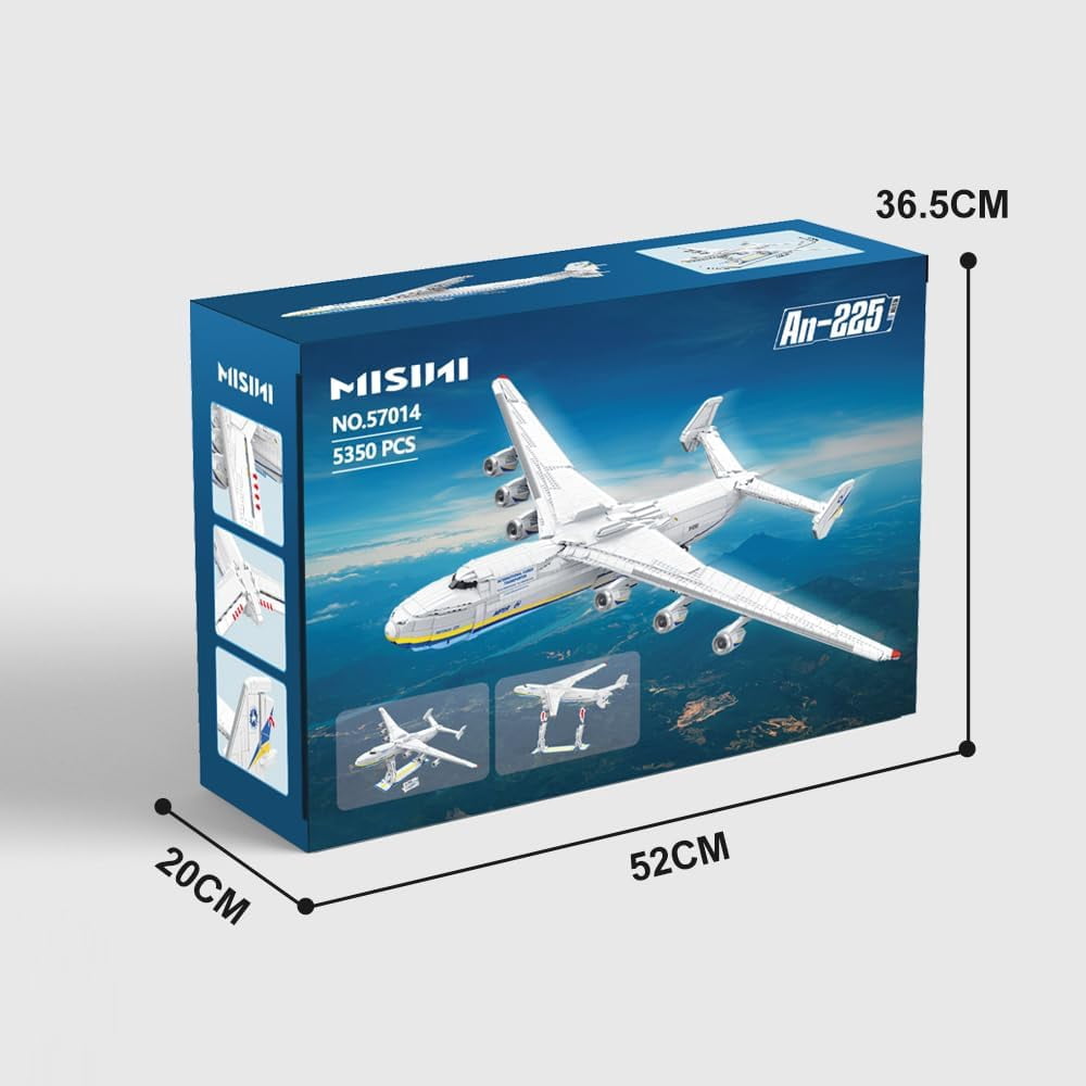 An-225 Large Transport Aircraft Building Blocks Set, 5350 Pcs  Moc  Airplane Model Building Kits, Military Fan Model Collection Educational Toys Gifts