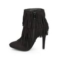 thumbnail image 4 of Nature Breeze DD34 Women Suede Cascading Fringe Single Sole Stiletto Bootie, 4 of 5