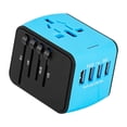 thumbnail image 1 of Adaptador de Viaje Universal YOMYM Blanco Seguridad Integrada Con 4 USB, 1 of 7