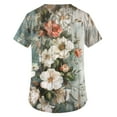 thumbnail image 3 of UoCefik Printed Scrub Tops Women Plus Size Maternity 2024 Short Sleeve Floral Working Nurse Uniform Pockets V Neck Women's Scrubs Summer Stretch T Shirts Casual Green M, 3 of 3