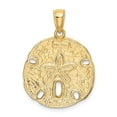 thumbnail image 4 of Extel Large 10k Gold Polished Sand Dollar Charm, Made in USA, 4 of 5