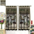 thumbnail image 2 of Rustic Cabin Curtain, Forest Bear Deer Wildlife Country Bath Curtains, Hunting Camping for Home Kitchen Restaurant Decoration Window Curtain 2Panel 84" W X 84" L, 2 of 6