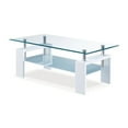 thumbnail image 1 of Global Furniture Frosted Glass Coffee Table in Glossy White, 1 of 2