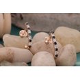 thumbnail image 3 of Dazzlingrock Collection 0.50 Carat (ctw) Round Black & White Diamond J Shaped Hoop Earrings for Women in 18K Rose Gold, 3 of 5