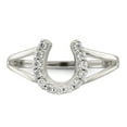 thumbnail image 5 of Sterling Silver Polished CZ Horseshoe Ring, 5 of 6