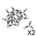 thumbnail image 1 of Conjunto de 60 Anillos Giratorios de Pesca en Acero Inoxidable Tamaño 2 # - Resistencia Garantizada 2 piezas, 1 of 7