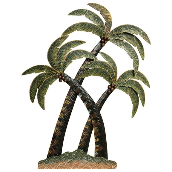 Coco Palm Tree Metal Wall Sculpture