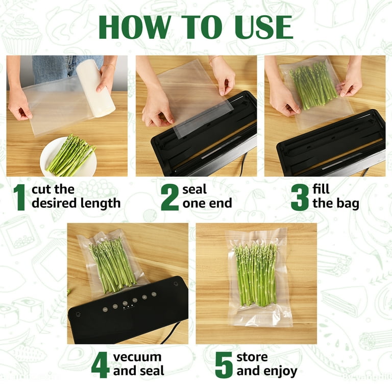 Vacuum Sealer Bags, 8x50 Roll, Clear photo 7