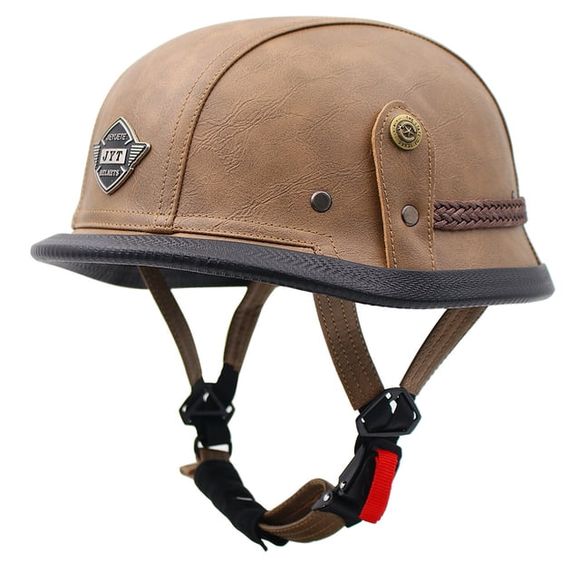 Casco de seguridad para motocicleta y scooter Four Seasons, casco retro portátil de invierno, casco de medio casco para hombres y mujeres, casco de vehículo eléctrico Harley